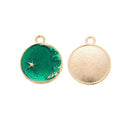 Enamel Moon and Star Disc Alloy Charm in 4 Pictured Options view 2