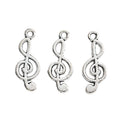 Treble Clef Music Charm in Three Metal Finishes for Jewelry view 2