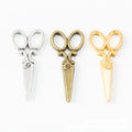 Vintage Scissors Pendant Metal Charms in Three Finishes view 2