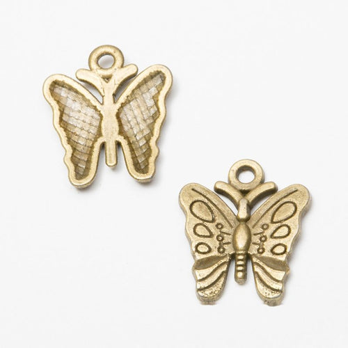 Closer view of the butterfly with patterned wings and detailing on both sides