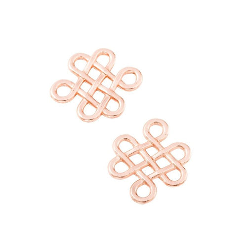 Chinese knot connector shown in front and reverse details