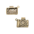 Vintage Camera Charm in Two Antique Metal Finishes view 2