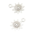 Sun Face Metal Charms in Two Antique Finishes for Jewelry Making view 2