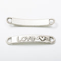 Curved Love and Heart Connector Bars in Three Metallic Finishes view 2