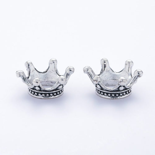 Openwork Crown Charm shown from the front in contrasting finishes