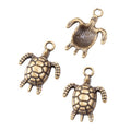 Openwork Sea Turtle Charms in Two Antique Finishes view 2