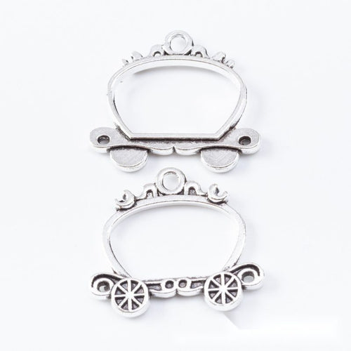 Detail view of pumpkin carriage open bezel showing finish variation 2