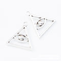 Triangle Eye Charm in 2 Finishes for Jewelry Making view 2