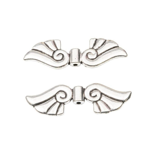 Grouped scroll wing bead components showing repeated front details and finish