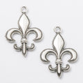 Fleur de Lis Anchor Metal Charms in Three Finishes view 2
