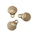 Vintage Finish Metal Scallop Shell Charms in 7 Style Options view 2