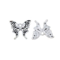 Openwork Butterfly Alloy Charm in Antique Silver Finish view 2