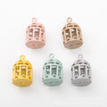 Three Dimensional Birdcage Charms in Five Painted Colors view 2