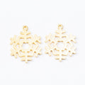 Openwork Snowflake Charm Alloy Jewelry Making Component in 3 Finish Options view 2