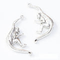 Curved Monkey Metal Charms in Four Antique and Bright Finishes view 2