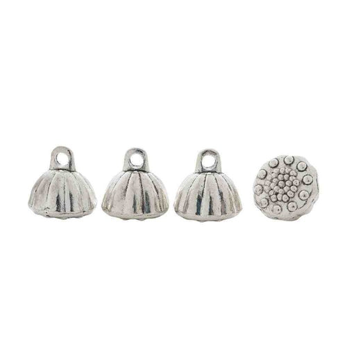 Lotus Seed Pod metal charm shown in a second product arrangement