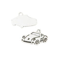 Antique Metal Sports Car Charm Pendant With Textured Detail, Single Finish view 2