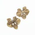 Four Petal Flower Connectors in 2 Metal Finish Options view 2