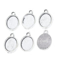 Small Oval Cabochon Tray in 2 Metal Finishes for Jewelry Making view 2