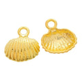 Scallop Shell Charm in Four Vintage Metal Finishes view 2