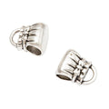 Handbag Shaped Large Hole Metal Bead in Antique Silver view 2