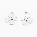 Four Leaf Clover Metal Charm Pendant For Jewelry Making view 2