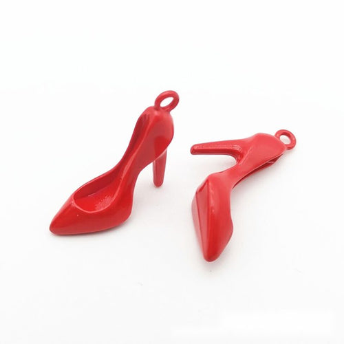 Close view 2 showing the shape and finish of the high heel shoe