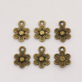 Five-Petal Flower Metal Charms in Seven Finish Options view 2