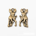 Standing Fawn Charm Metal Jewelry Making Component view 2