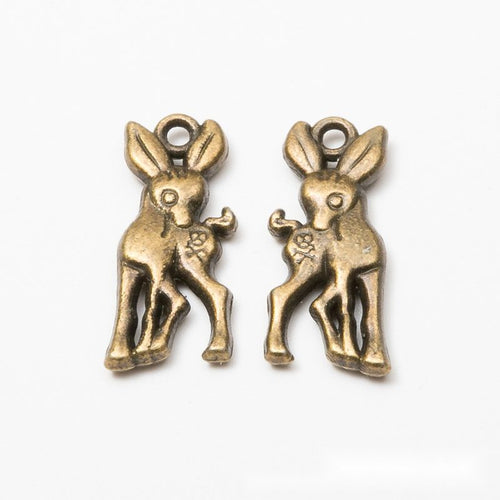 Detailed view of standing fawn metal component