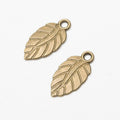 Antique Veined Leaf Metal Charm in Three Finishes Jewelry Component view 2