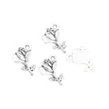 Bronze Gold Rose Gold and Silver Rose Charms for Jewelry Making view 2