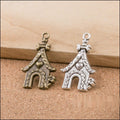 Heart Detail Doghouse Metal Charms in Two Finishes view 2