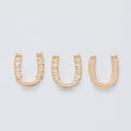 Lucky Horseshoe Charms in Three Metal Finishes for Jewelry Making view 2