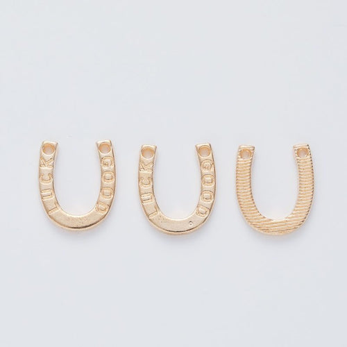Close view of lucky horseshoe charm