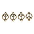 Double Loop Peace Sign Connector in 2 Metal Finishes for Jewelry Making view 2