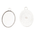 Large Oval Cabochon Pendant Trays in Two Antique Finishes view 2