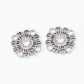 Round Floral Metal Connectors In Two Antique Finishes view 2