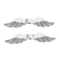 Straight Feathered Wing Bead Alloy Bead in Antique Silver Finish view 2