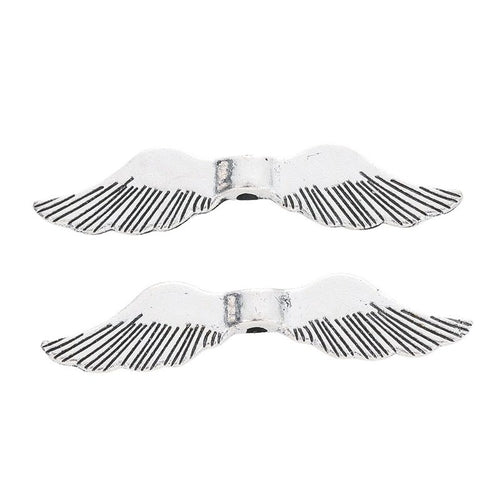 Grouped straight feathered wing bead components showing repeated front details and finish