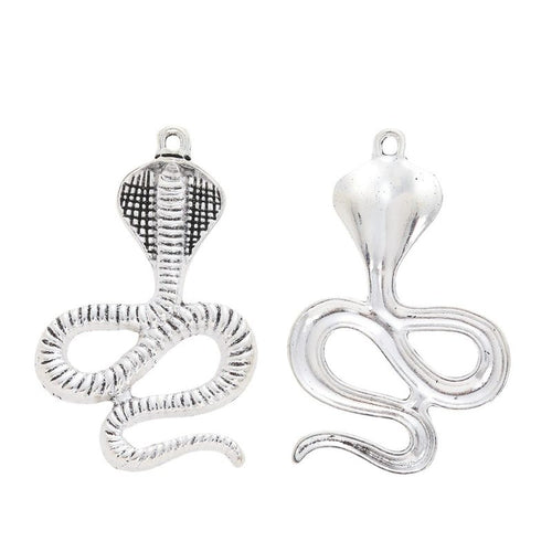 Cobra Snake metal charm shown in a second product arrangement