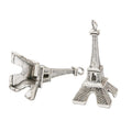 Detailed Eiffel Tower Charm in 2 Metal Finishes for Jewelry Making view 2