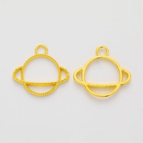 Openwork ringed planet charms shown in product image 2