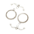 Beaded Edge Round Toggle Clasp Set in 2 Pictured Finishes view 2