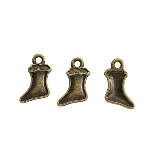 Alternate product view of Christmas stocking charms on a white background