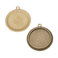 Round Beaded Edge 25 mm Cabochon Pendant Tray Settings view 2