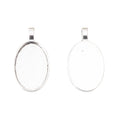 Oval Cabochon Tray in 2 Metal Finishes for Jewelry Making view 2