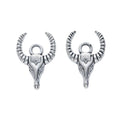 Curled Ram Head Detailed Metal Charm in 1 Finish for Crafting view 2