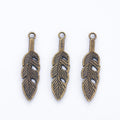 Openwork Feather Charm in 8 Metal Finishes for Jewelry Making view 2