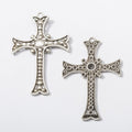 Ornate Cross Metal Charm Pendant For Jewelry Making view 2